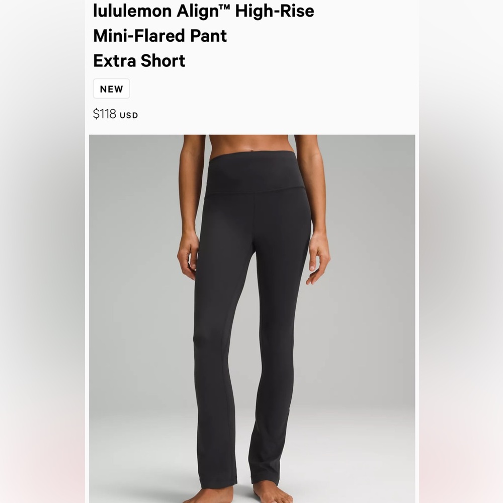 NWT Lululemon Align Mini-Flare Pant Extra Short